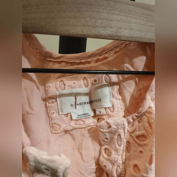 Anthropologie | The Somerset Mini Dress: Eyelet Edition in Pink - Size Small - Picture 3 of 10